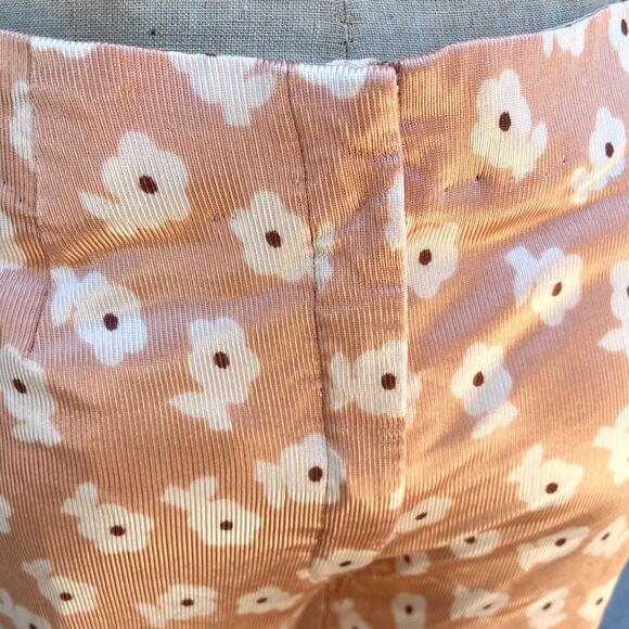 Vintage 70s Pants groovy floral flower hippie pop art flare capris Size small - Picture 10 of 15